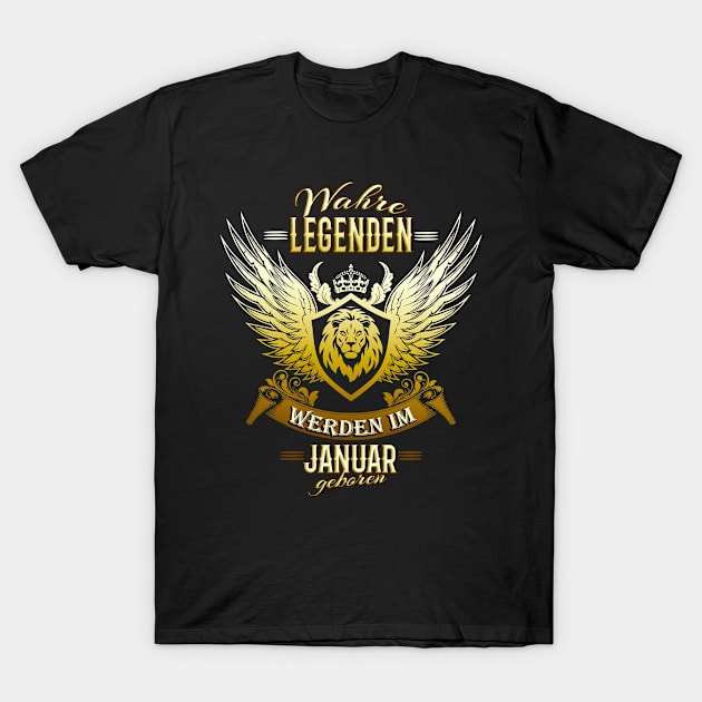 Januar Geburtstag Legenden Geschenk T-Shirt by Foxxy Merch